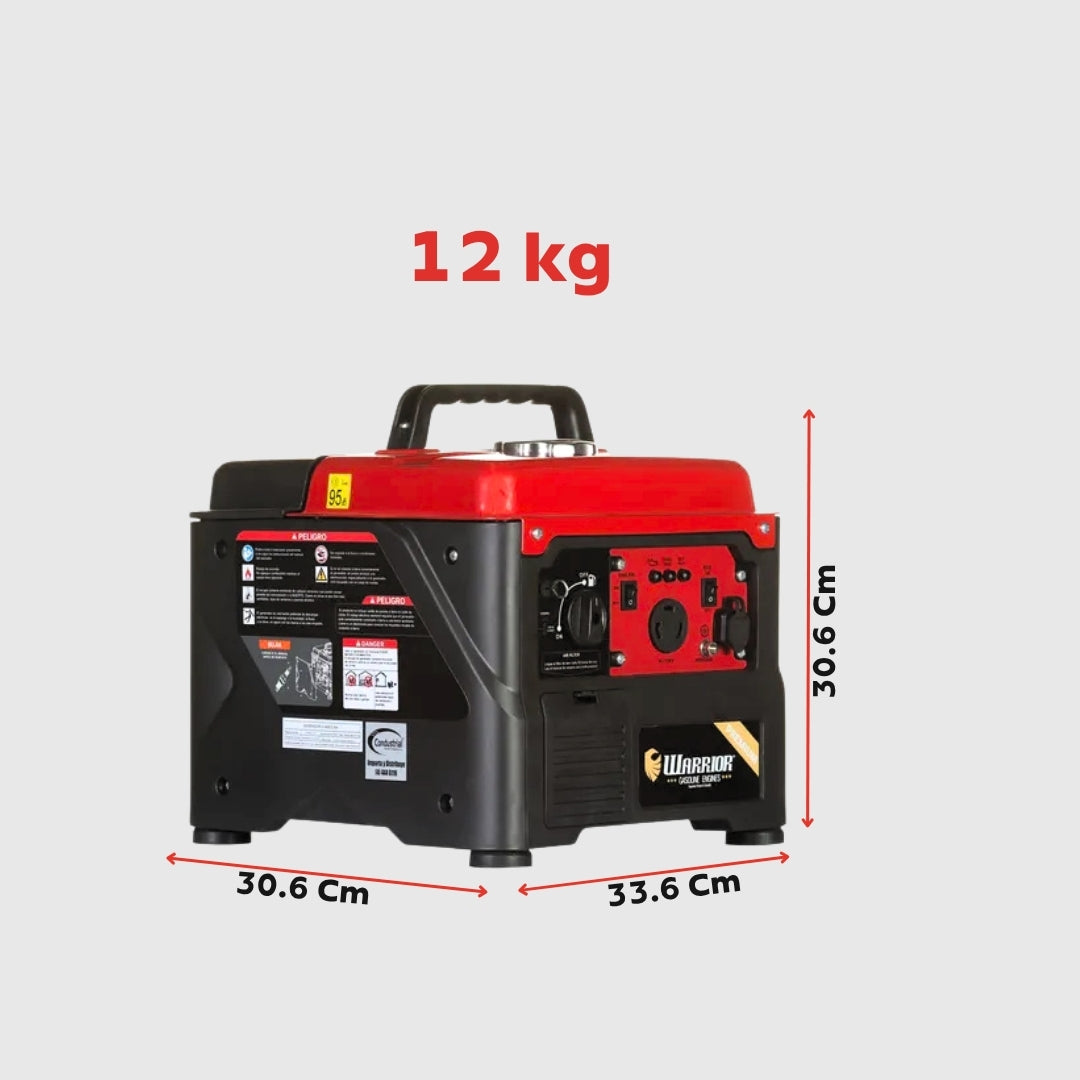 Planta Eléctrica Inverter Warrior R1200IP – 1,2 kW Máxima / 1,0 kW Nominal | 120 V