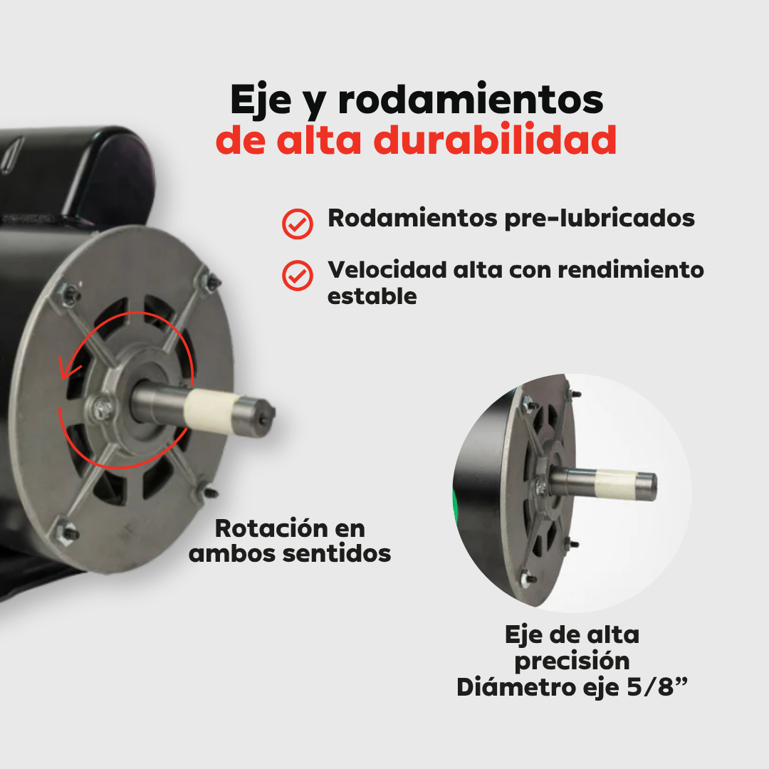 Motor Eléctrico Monofásico CENTURY 0.75 HP 3600 RPM Carcasa Semiabierta (ODP)