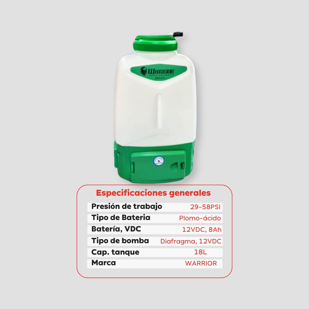 Fumigadora a Batería Warrior BBS1610 – 18 L / 2,5 L/min / 12 V