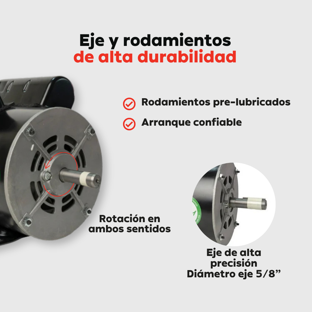 Motor Eléctrico Monofásico CENTURY 0.75 HP 1800 RPM Carcasa Semiabierta (ODP)