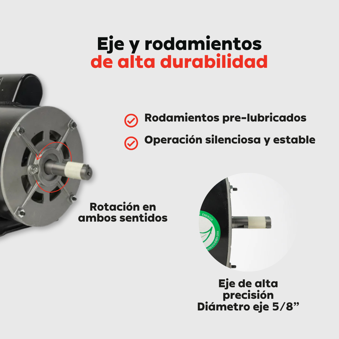 Motor Eléctrico Monofásico CENTURY 0.5 HP 3600 RPM Carcasa Semiabierta (ODP)