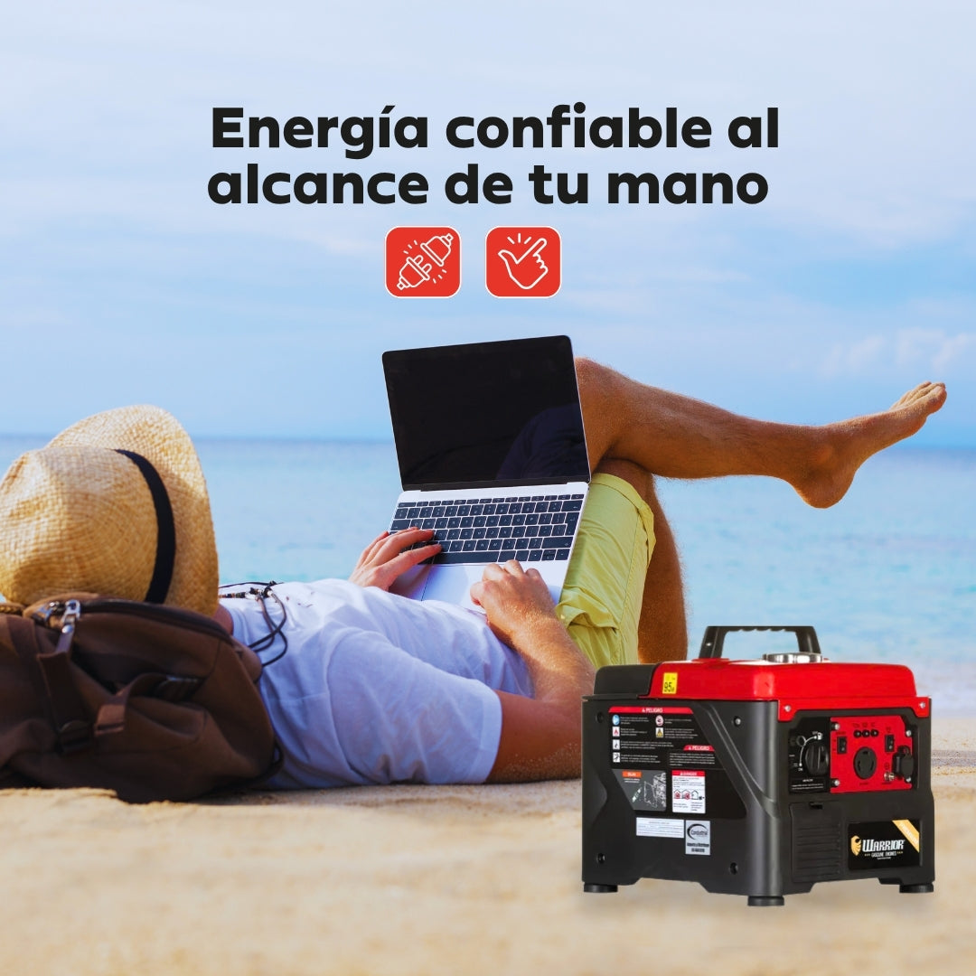Planta Eléctrica Inverter Warrior R1200IP – 1,2 kW Máxima / 1,0 kW Nominal | 120 V
