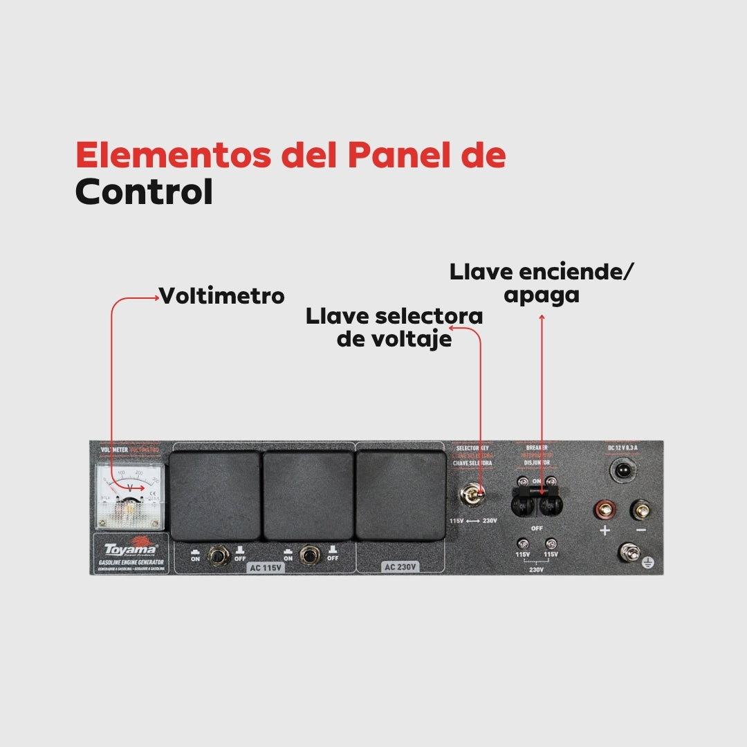 Planta Eléctrica Gasolina Toyama TG3100CXR – 2,8 kW / 110-220 V con AVR