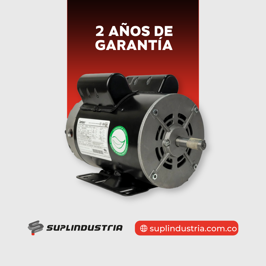 Motor Eléctrico Monofásico CENTURY 0.75 HP 3600 RPM Carcasa Semiabierta (ODP)