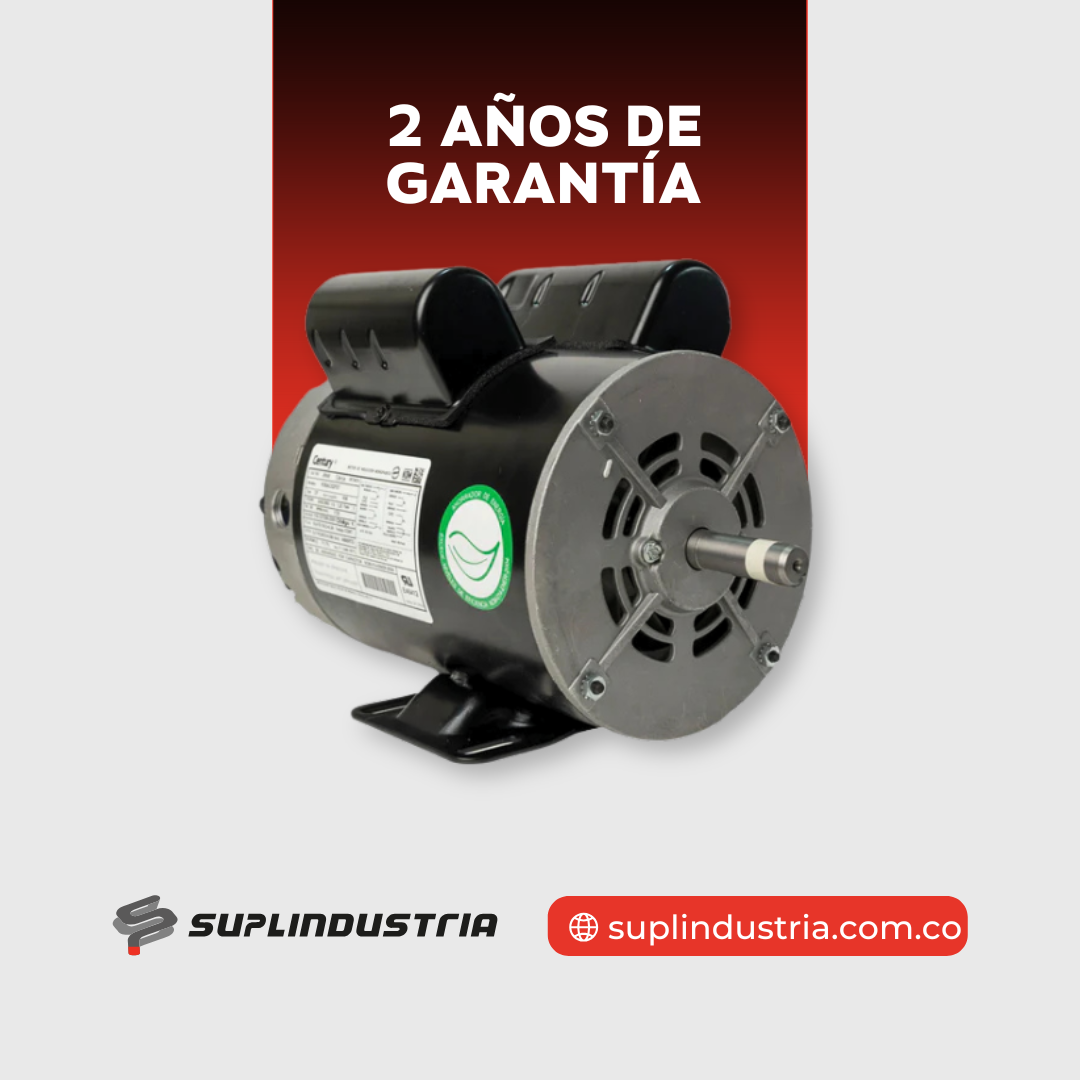Motor Eléctrico Monofásico CENTURY 0.75 HP 1800 RPM Carcasa Semiabierta (ODP)