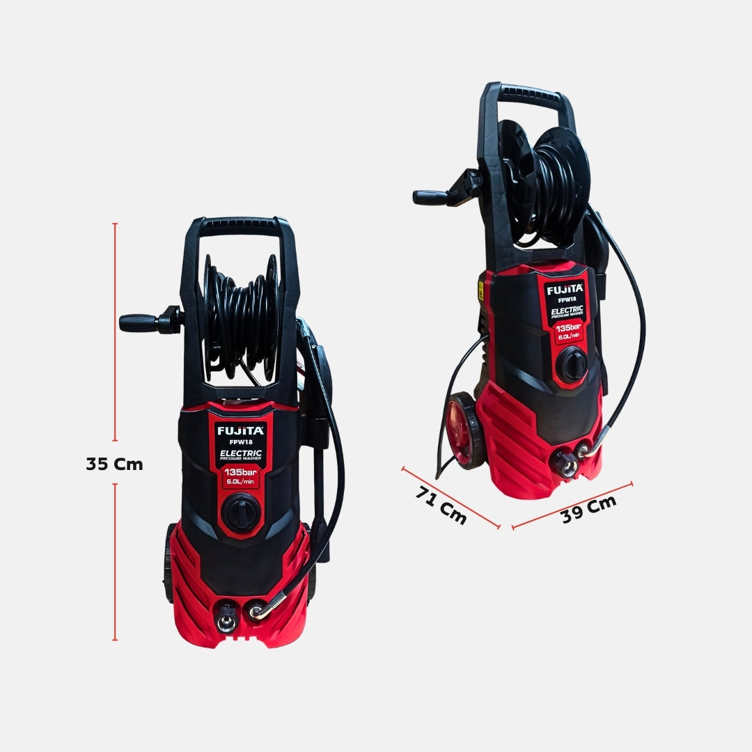 Hidrolavadora Eléctrica Fujita FPW18 – 1.800 W / 1.960 PSI / 6,0 L/min