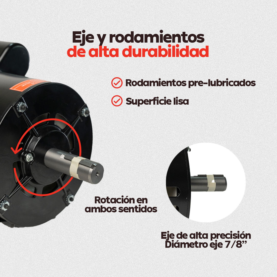 Motor Eléctrico Monofásico CENTURY 3 HP 1800 RPM Carcasa Semiabierta (ODP)