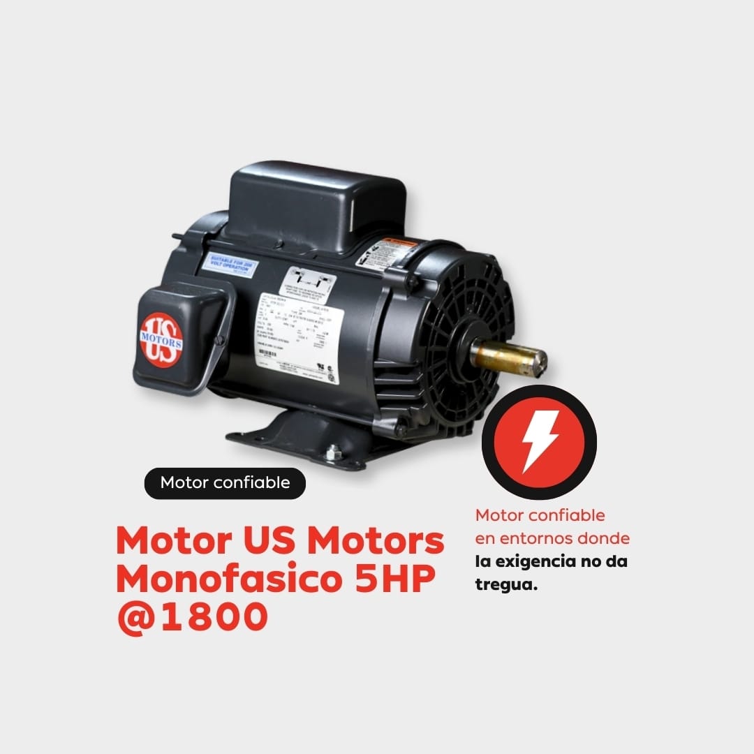 MOTOR US MOTORS MONOFASICO 5 HP