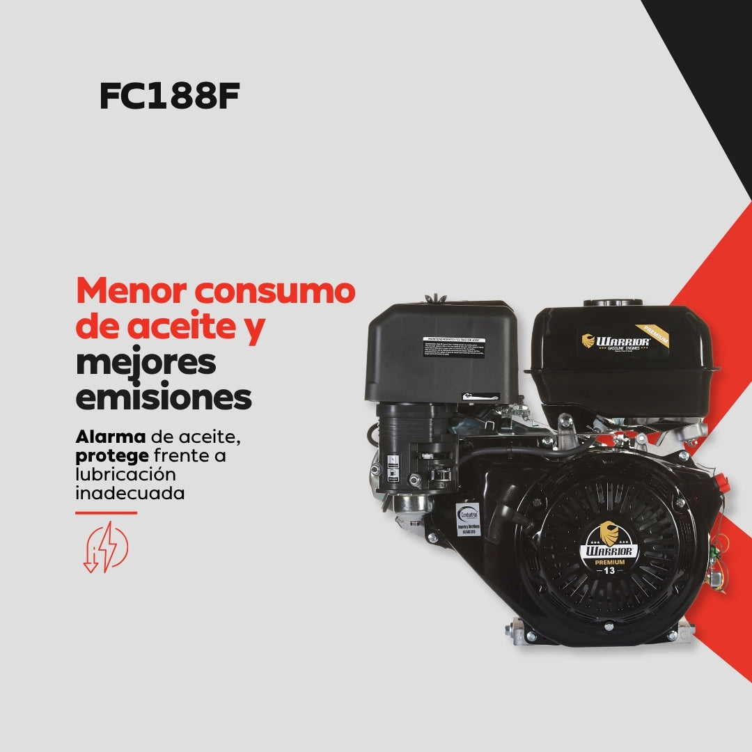 Motor a Gasolina Warrior 13 HP FC188F – 389 cc / 3600 RPM