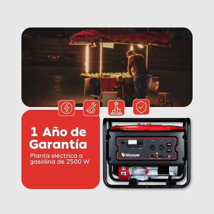 Planta Eléctrica Gasolina Warrior R2500P-8 – 2,2 kW Nominal / 2,5 kW Pico | 120/240 V