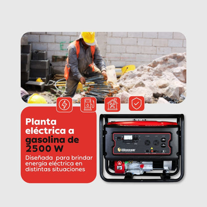 Planta Eléctrica Gasolina Warrior R2500P-8 – 2,2 kW Nominal / 2,5 kW Pico | 120/240 V