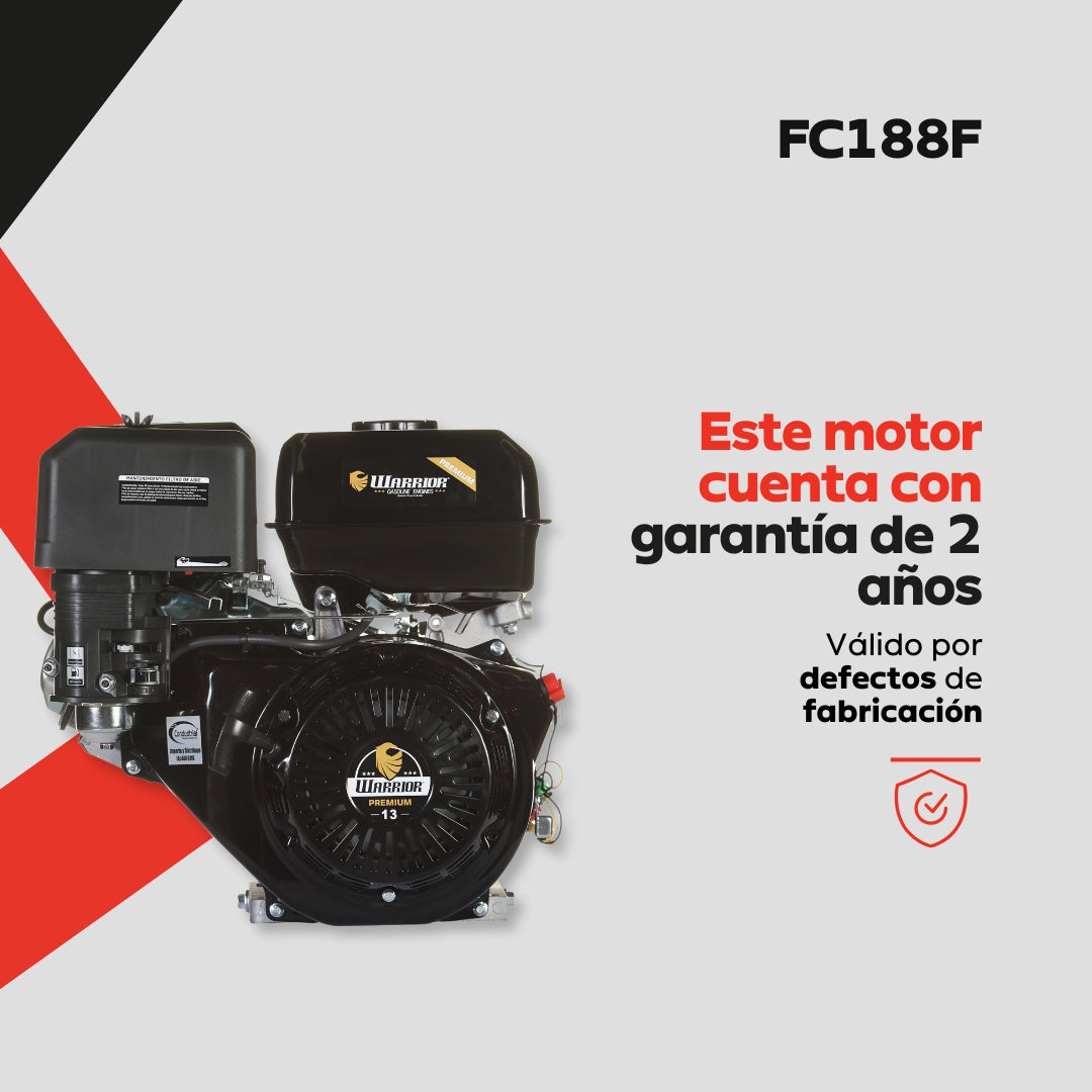 Motor a Gasolina Warrior 13 HP FC188F – 389 cc / 3600 RPM
