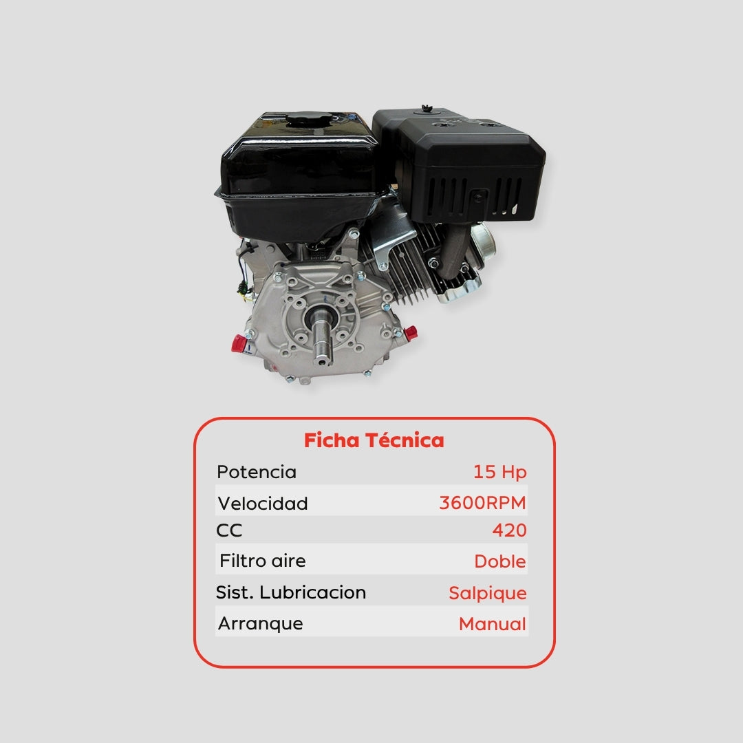 Motor a Gasolina Warrior R420-1R/C – 15 HP / 420 cc / OHV