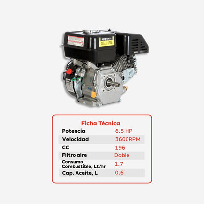 Motor a Gasolina Kohler SH265-0011 – 6,5 HP / 196 cc / OHV