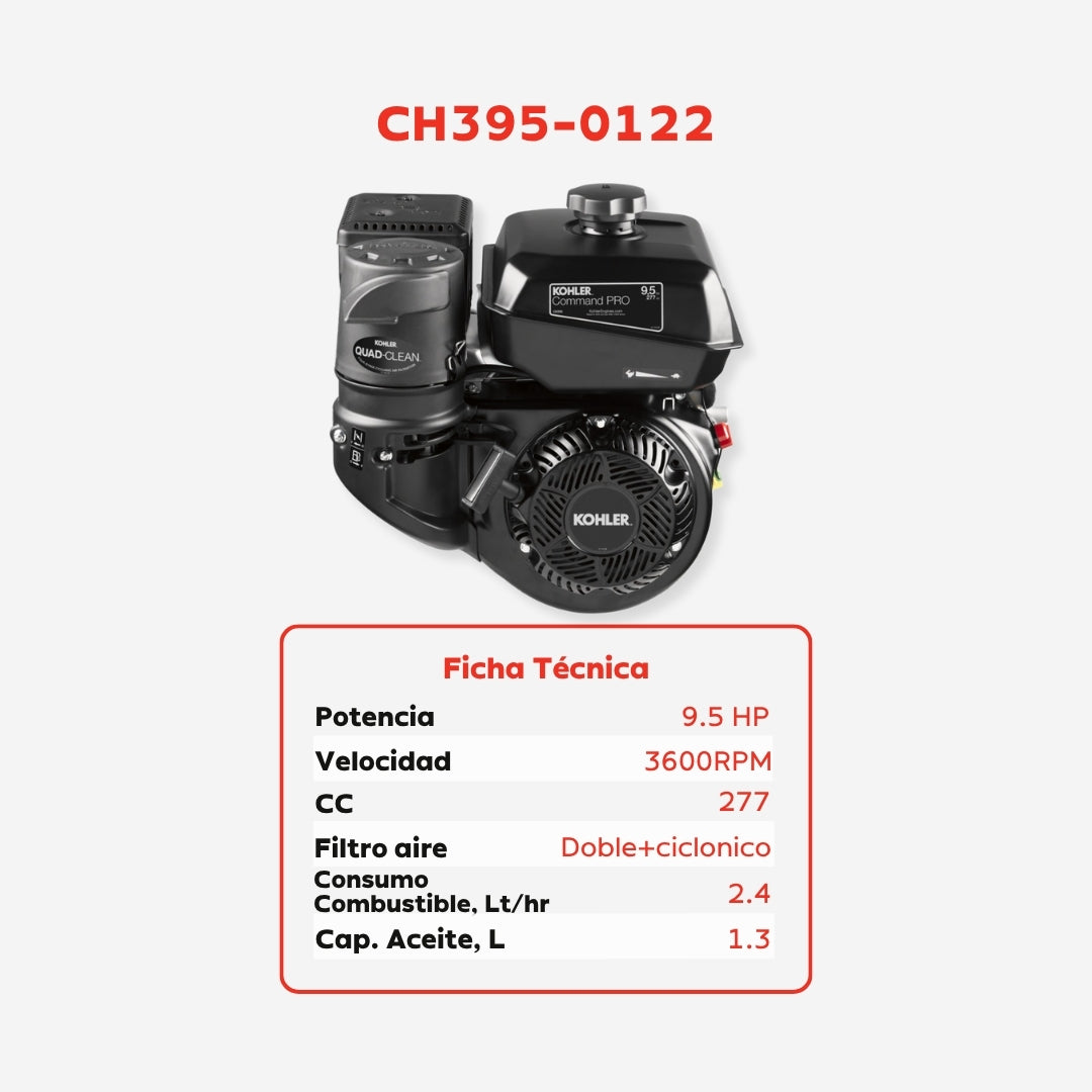 Motor Kohler CH395-0122 – 9,5 HP / 277 cc