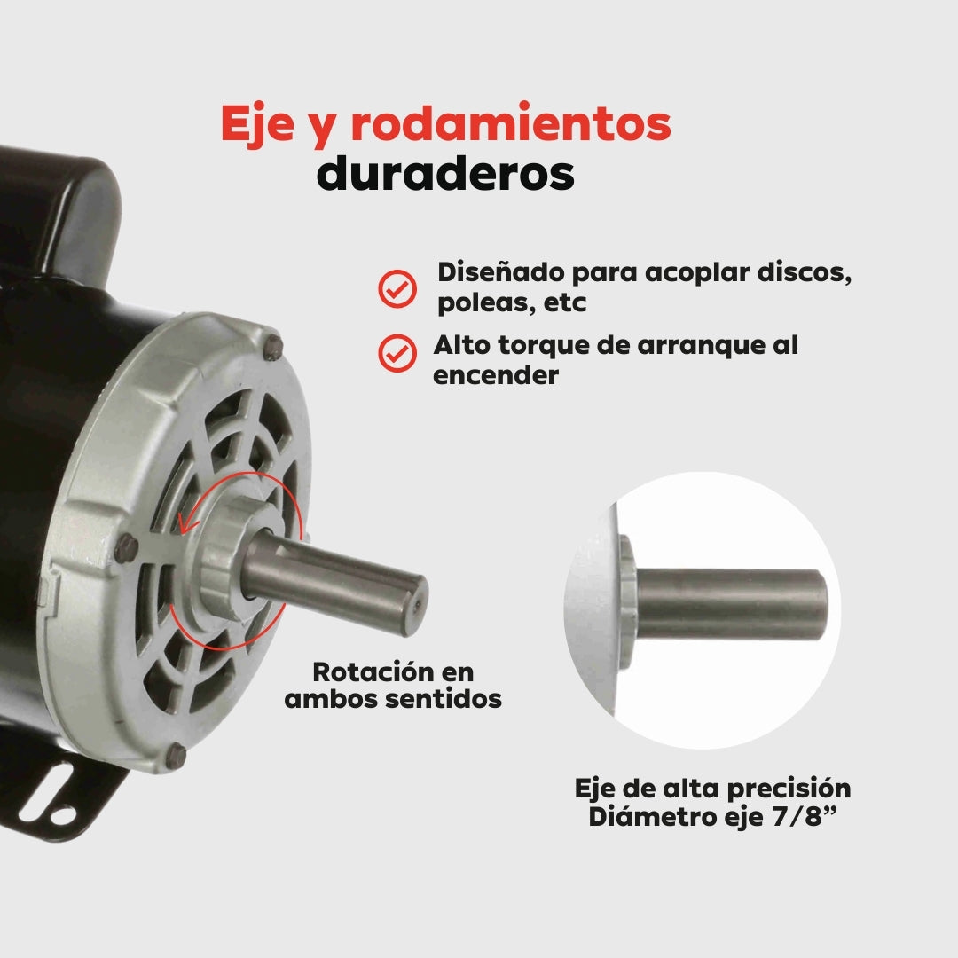 Motor monofásico Century 5 HP 3600 RPM ODP - Suplindustria