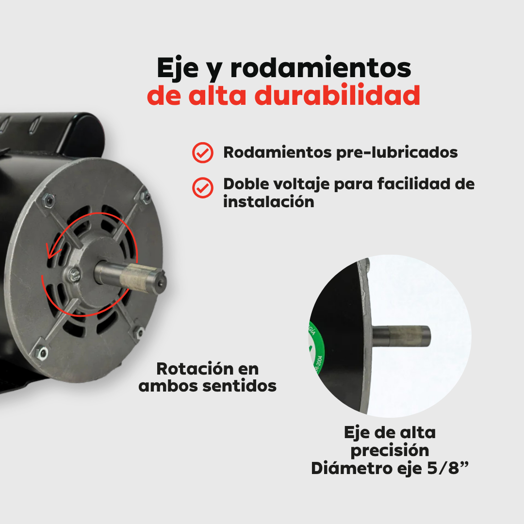 Motor Eléctrico Monofásico CENTURY 2 HP 3600 RPM Carcasa Semiabierta (ODP)