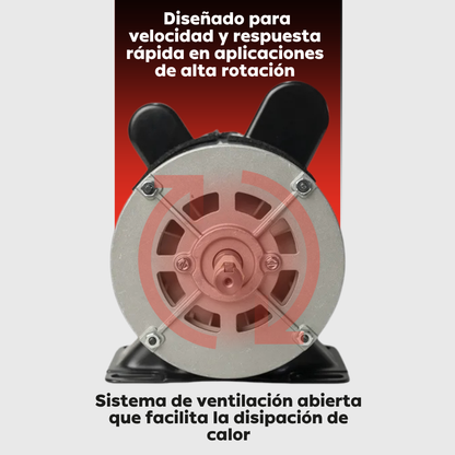 Motor Eléctrico Monofásico CENTURY 0.5 HP 3600 RPM Carcasa Semiabierta (ODP)