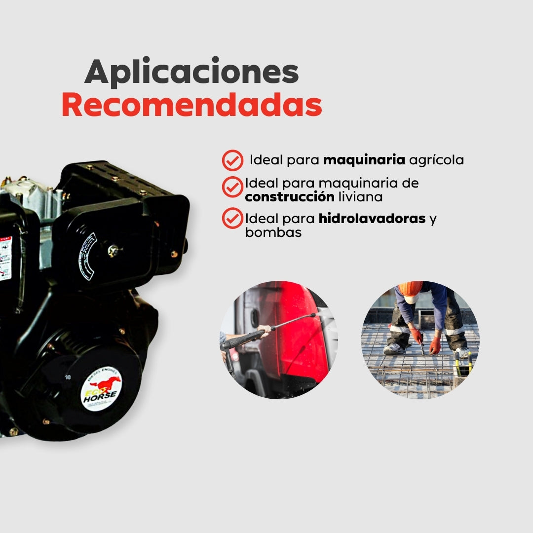 Motor Diésel ECOHORSE KD192FP1-2 – 14 HP