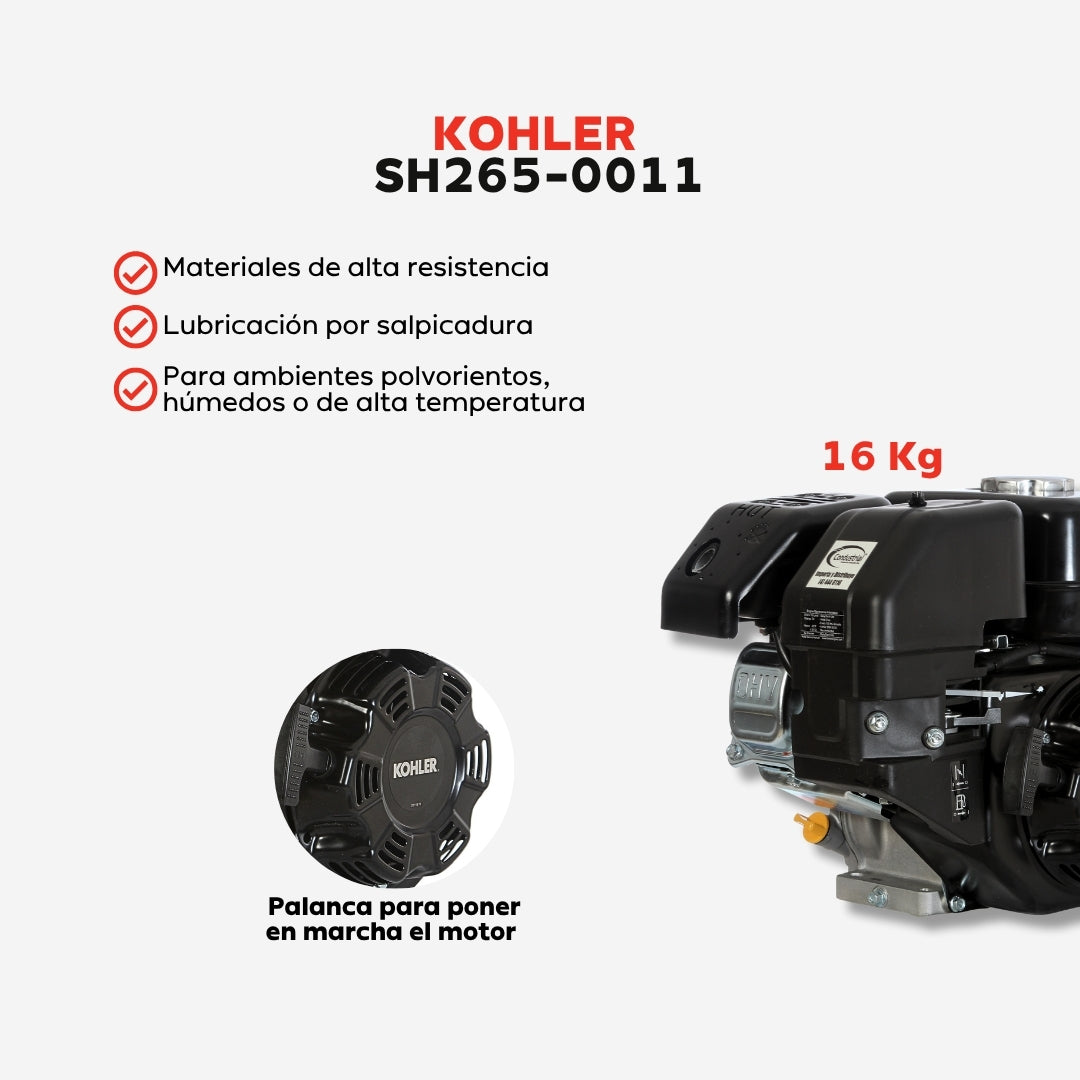 Motor a Gasolina Kohler SH265-0011 – 6,5 HP / 196 cc / OHV