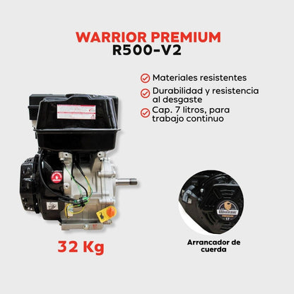 Motor a Gasolina Warrior R500-V2 – 17 HP / 500 cc / OHV
