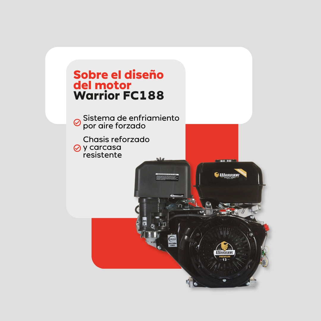 Motor a Gasolina Warrior 13 HP FC188F – 389 cc / 3600 RPM