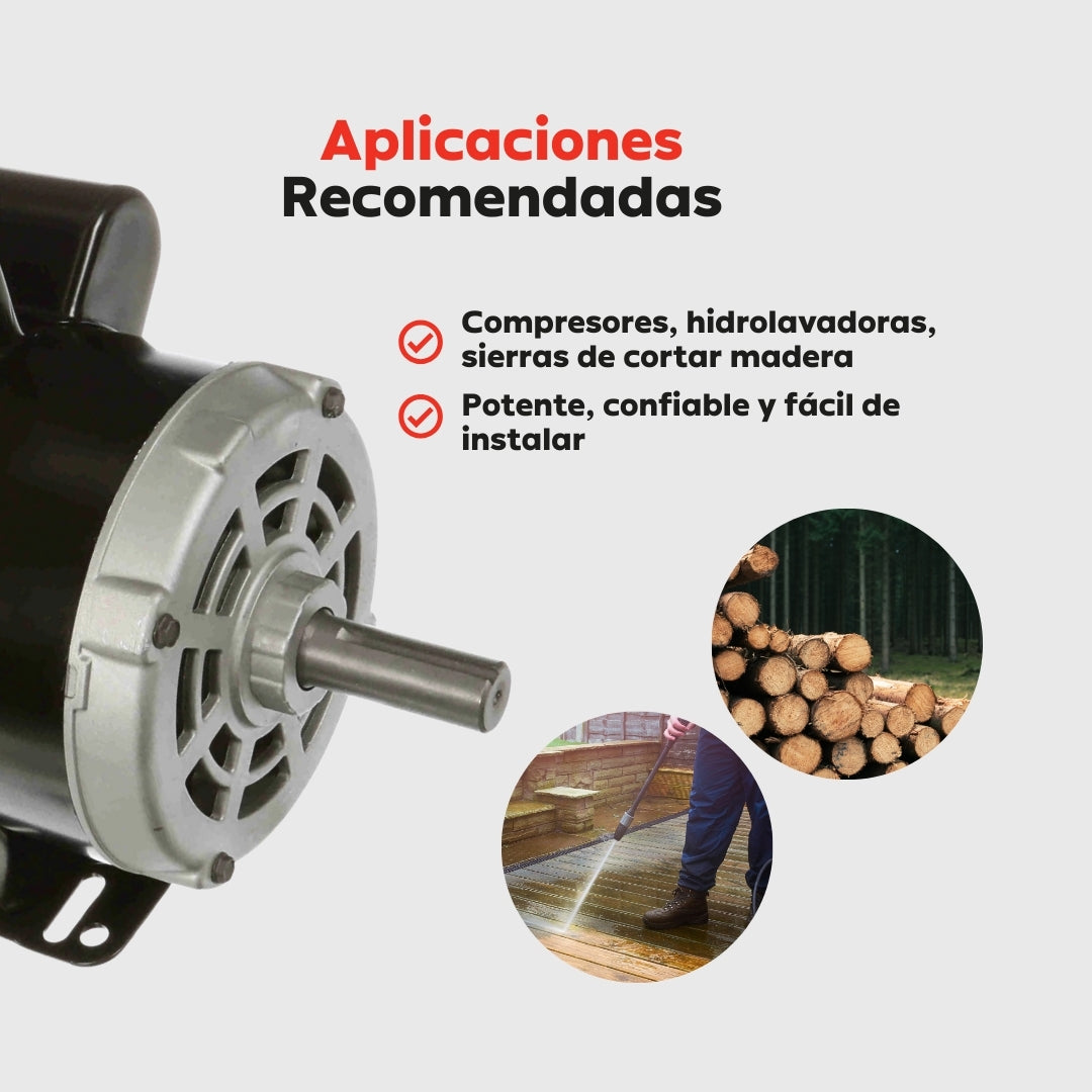 Motor monofásico Century 5 HP 3600 RPM ODP - Suplindustria