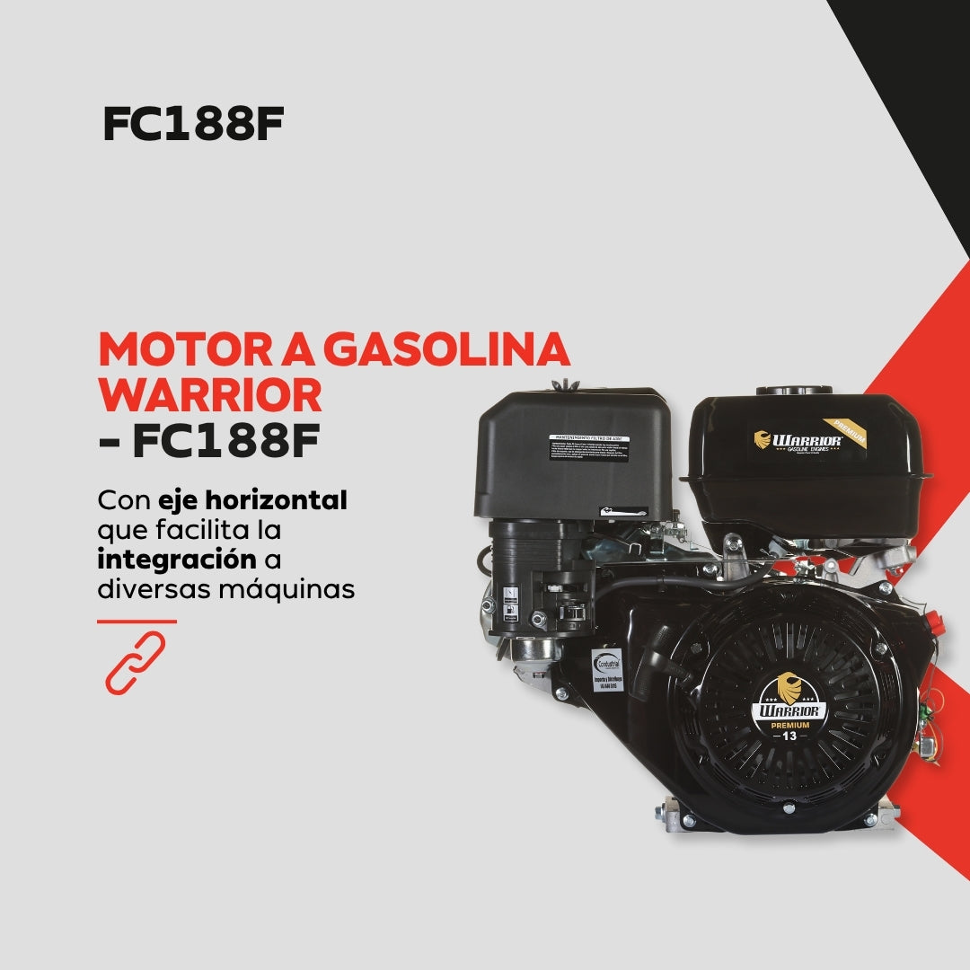 Motor a Gasolina Warrior 13 HP FC188F – 389 cc / 3600 RPM