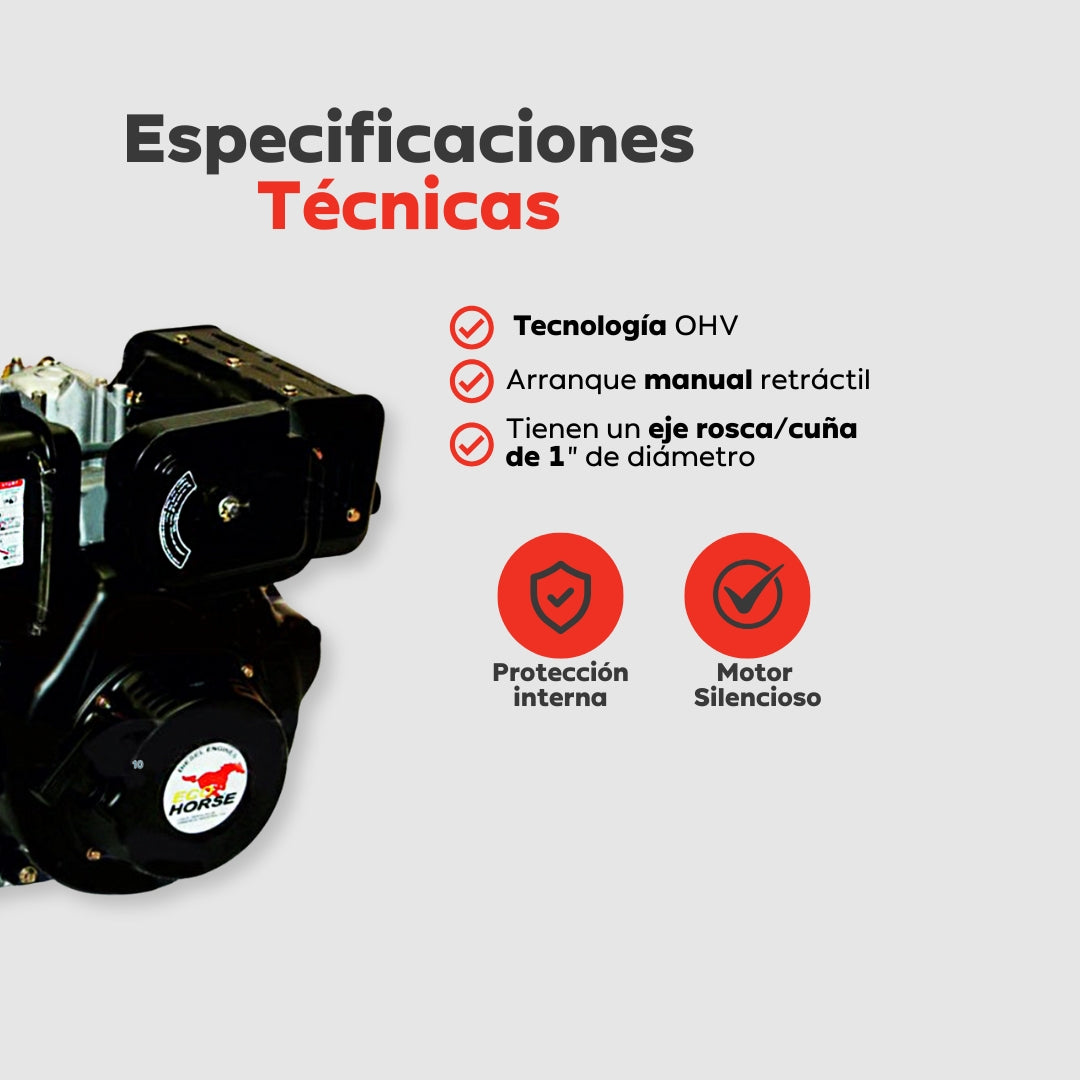 Motor Diésel ECOHORSE KD192FP1-2 – 14 HP