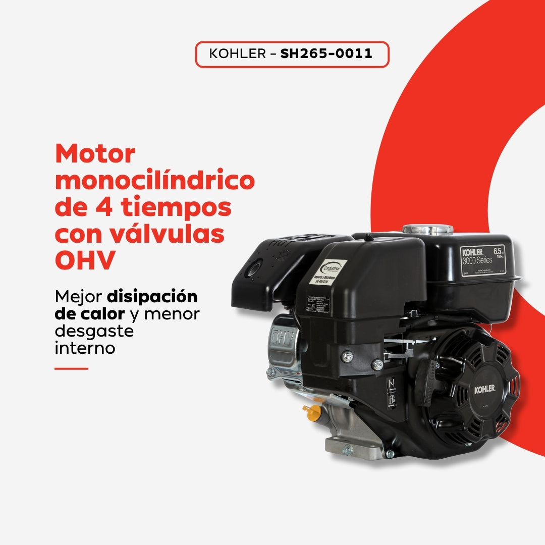 Motor a Gasolina Kohler SH265-0011 – 6,5 HP / 196 cc / OHV