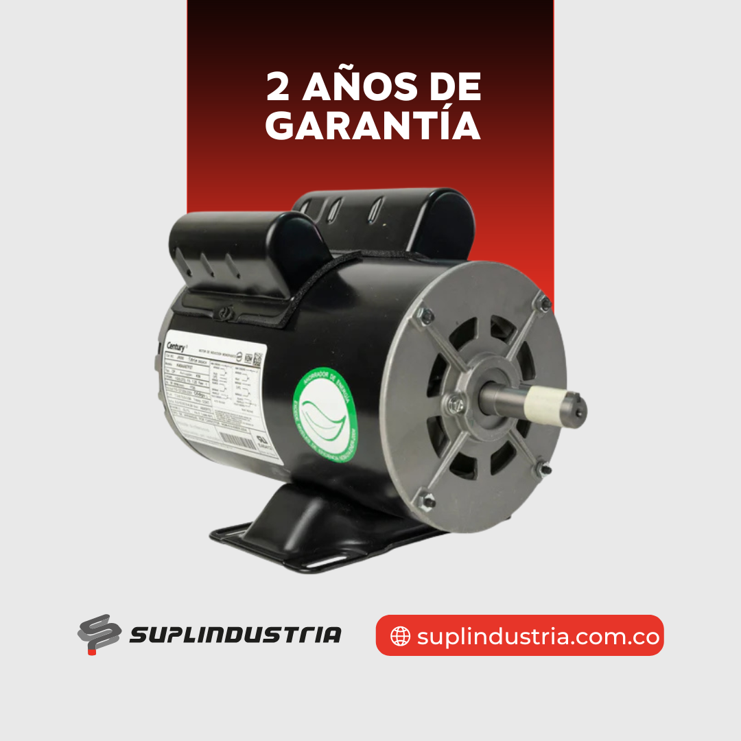 Motor Eléctrico Monofásico CENTURY 0.5 HP 1800 RPM Carcasa Semiabierta (ODP)