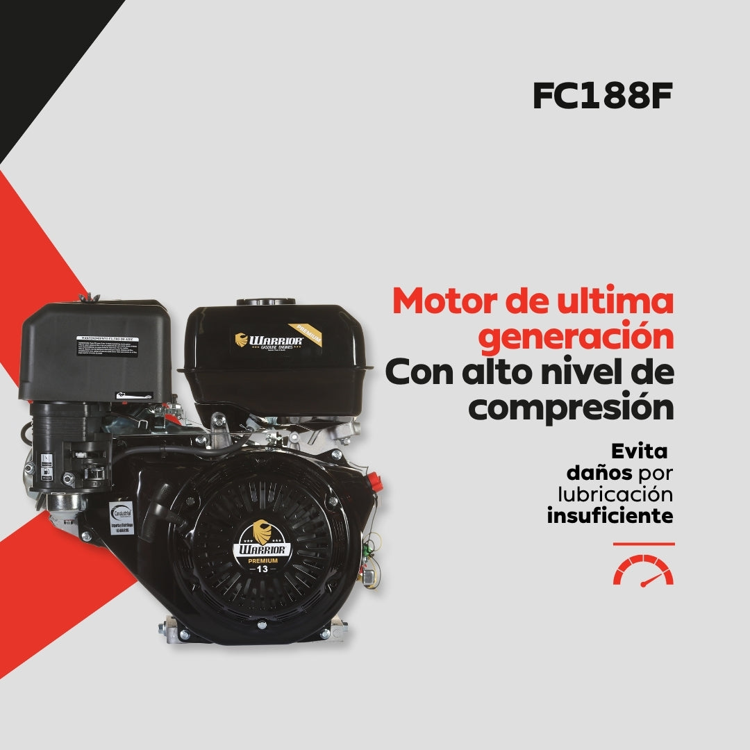 Motor a Gasolina Warrior 13 HP FC188F – 389 cc / 3600 RPM