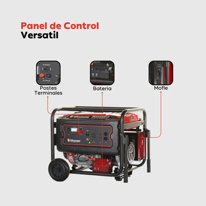 Planta Eléctrica Gasolina Warrior R6000DP-8 – 6 kW Máxima / 5,5 kW Nominal | 120-240 V Monofásica