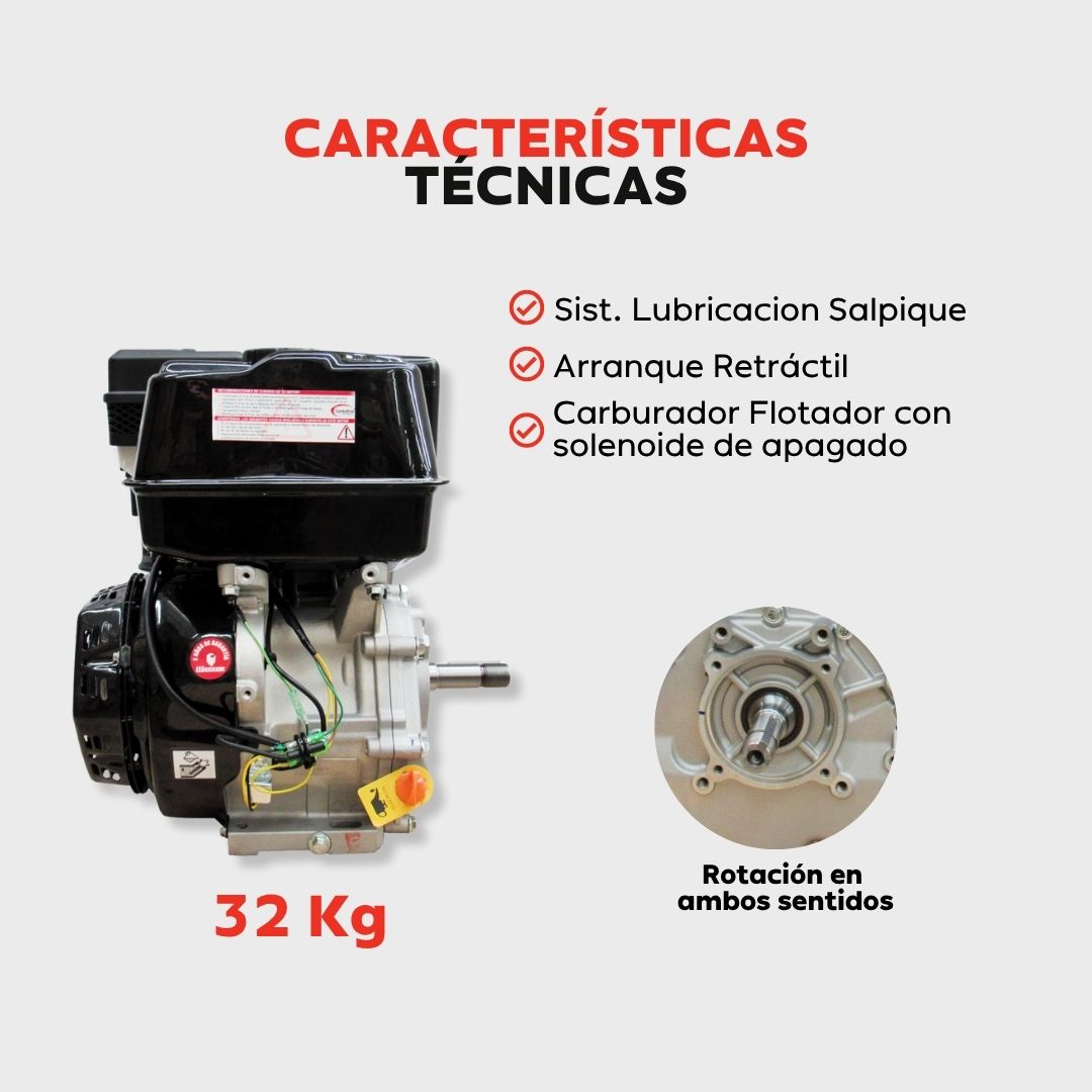 Motor a Gasolina Warrior R500-V2 – 17 HP / 500 cc / OHV