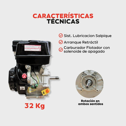 Motor a Gasolina Warrior R500-V2 – 17 HP / 500 cc / OHV