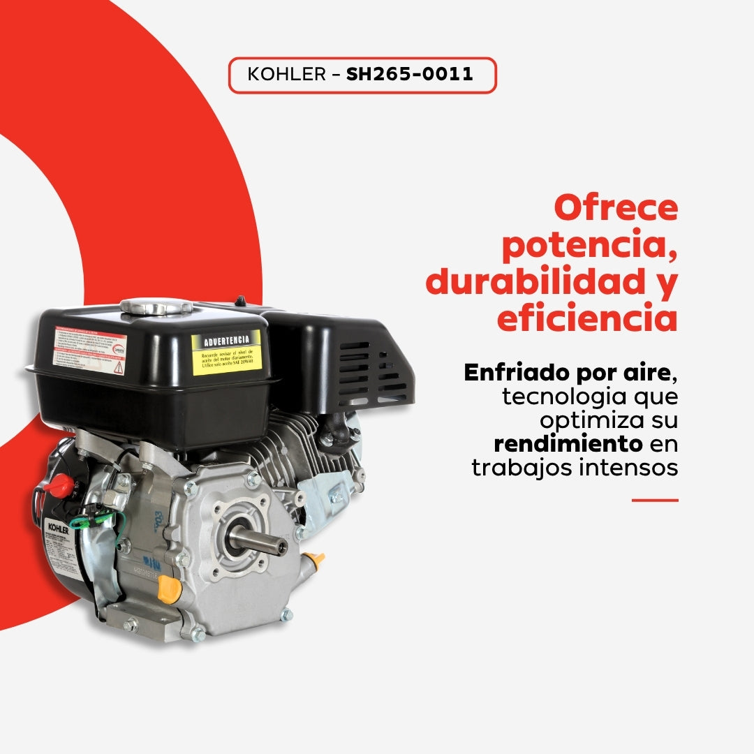 Motor a Gasolina Kohler SH265-0011 – 6,5 HP / 196 cc / OHV