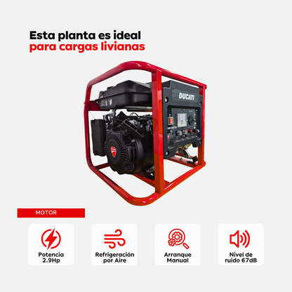 Planta Eléctrica Gasolina Ducati DGR1201S – 1,0 kW / 110V