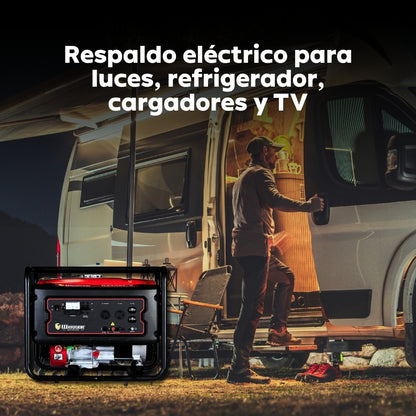 Planta Eléctrica Gasolina Warrior R2500P-8 – 2,2 kW Nominal / 2,5 kW Pico | 120/240 V