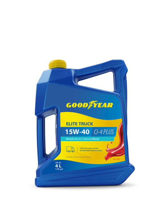 Goodyear Elite Truck 15W-40 CI-4 Plus – Aceite Mineral Galón - Rojo