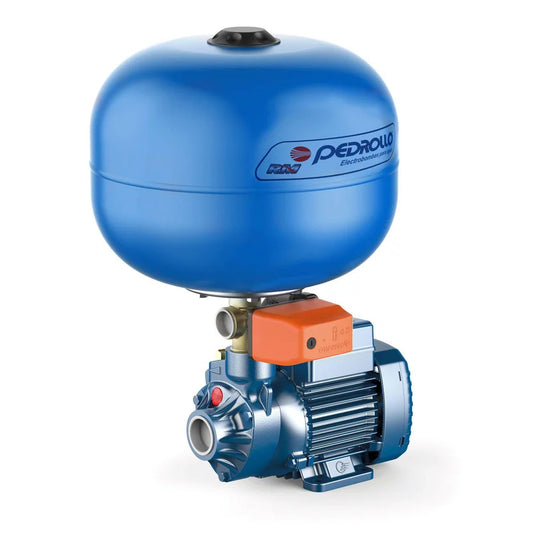 Electrobomba Periférica Pedrollo PKm60 0,5 HP (110 V) + Tanque Hidroneumático Horizontal Pedrollo OC50 – 1"×1"